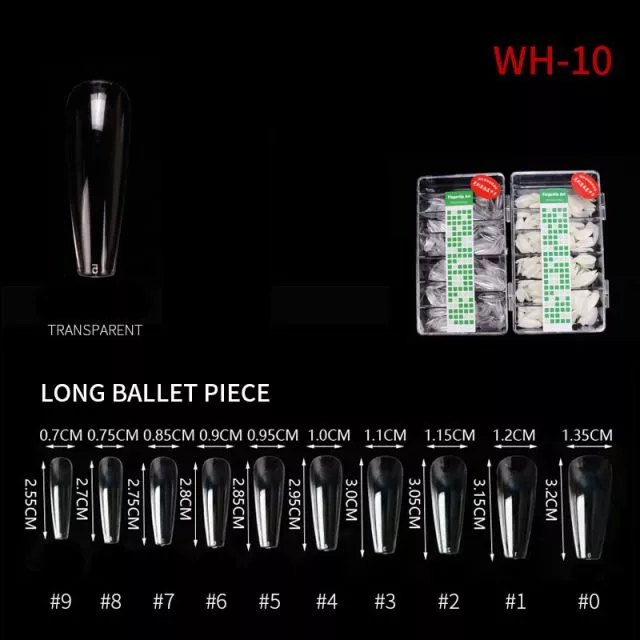 Nail Tip Natural Style WH05 Clear 500 pcs