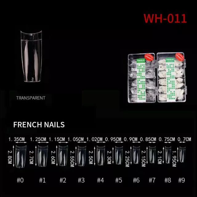 Nail Tip Natural Style WH05 Clear 500 pcs