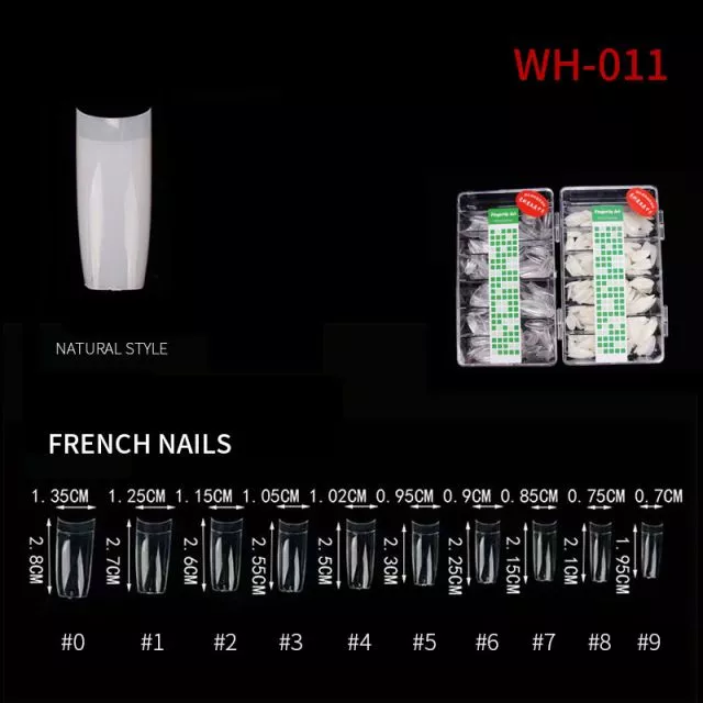 Nail Tip Natural Style WH05 Clear 500 pcs