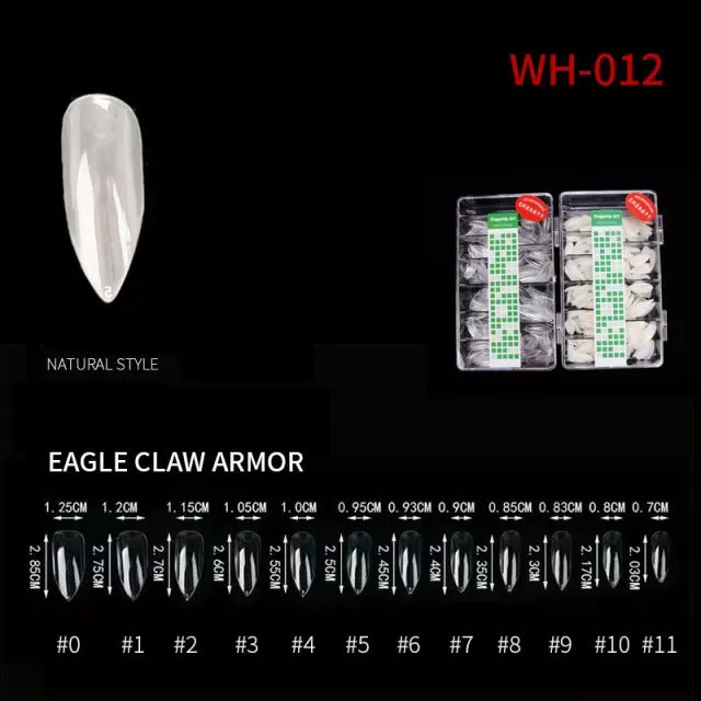 Nail Tip Natural Style WH05 Clear 500 pcs