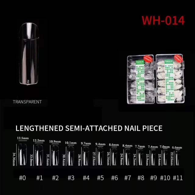Nail Tip Natural Style WH05 Clear 500 pcs