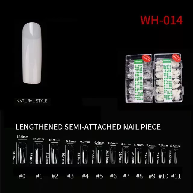 Nail Tip Natural Style WH05 Clear 500 pcs