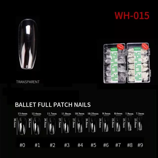 Nail Tip Natural Style WH05 Clear 500 pcs