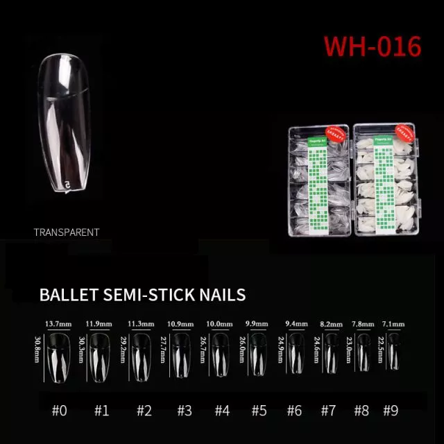 Nail Tip Natural Style WH05 Clear 500 pcs