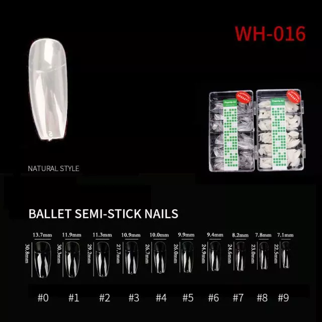 Nail Tip Natural Style WH05 Clear 500 pcs