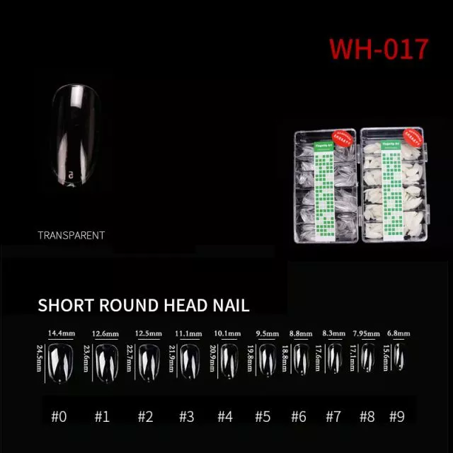Nail Tip Natural Style WH05 Clear 500 pcs