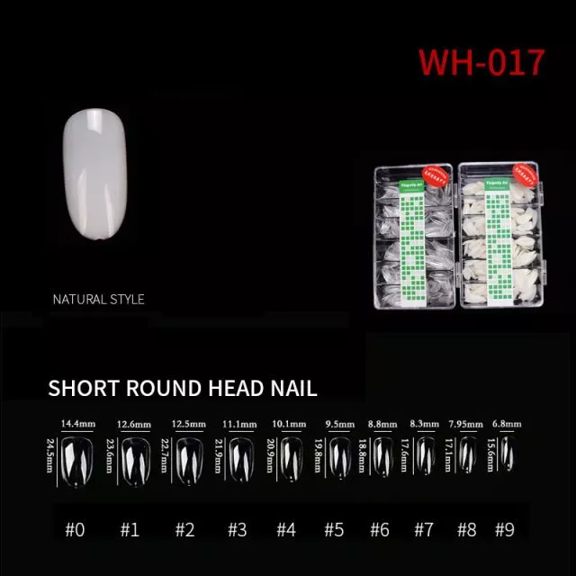 Nail Tip Natural Style WH05 Clear 500 pcs