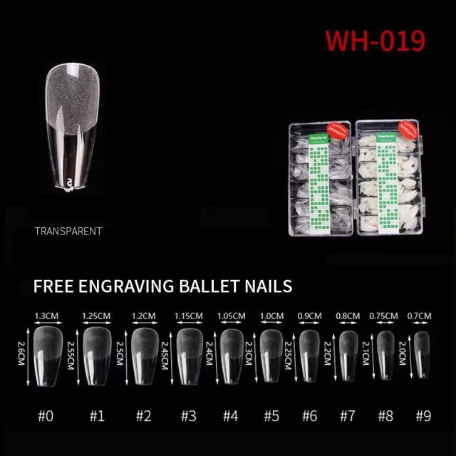 Nail Tip Natural Style WH05 Clear 500 pcs