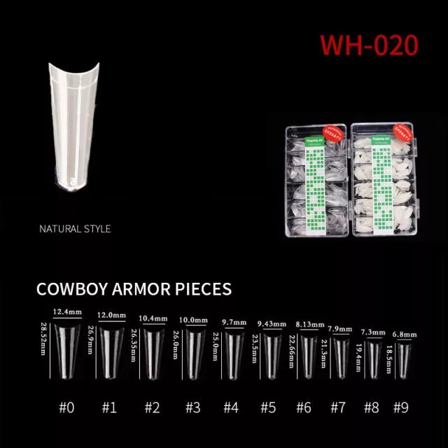 Nail Tip Natural Style WH05 Clear 500 pcs