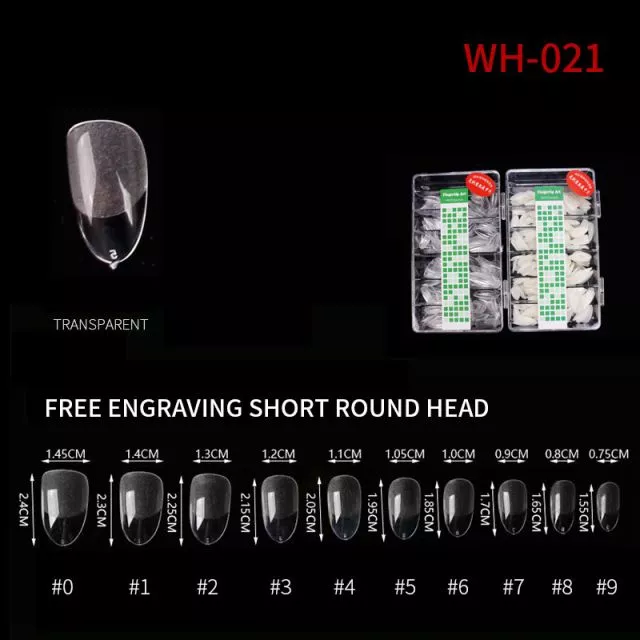 Nail Tip Natural Style WH05 Clear 500 pcs