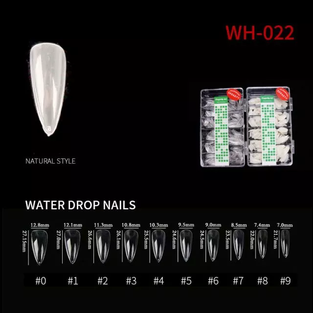Nail Tip Natural Style WH05 Clear 500 pcs