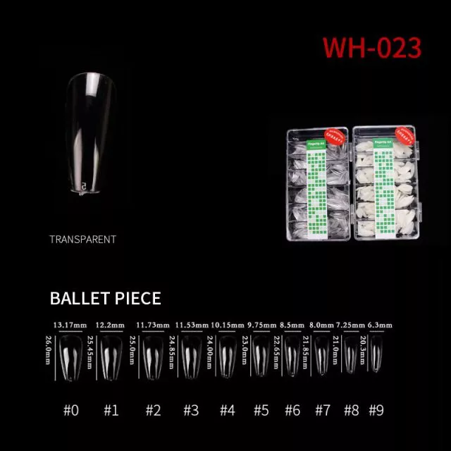 Nail Tip Natural Style WH05 Clear 500 pcs