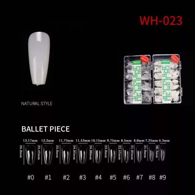 Nail Tip Natural Style WH05 Clear 500 pcs