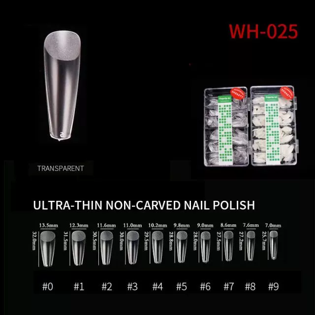 Nail Tip Natural Style WH05 Clear 500 pcs