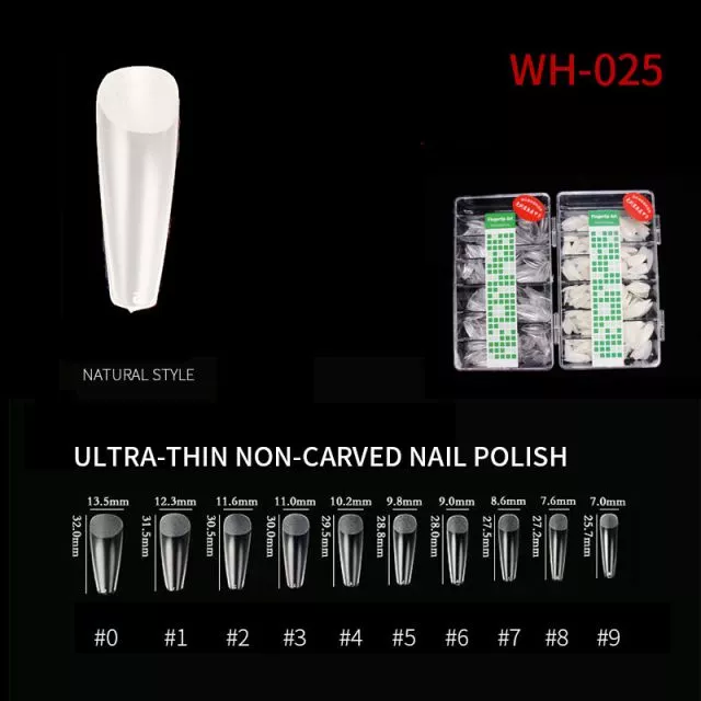 Nail Tip Natural Style WH05 Clear 500 pcs