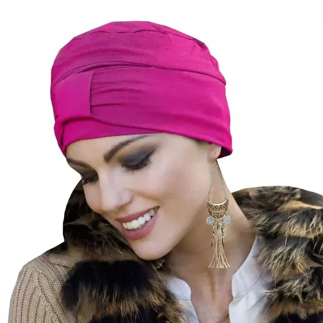 Masumi Ellie Bamboo Fabric Chemo Hat Pink