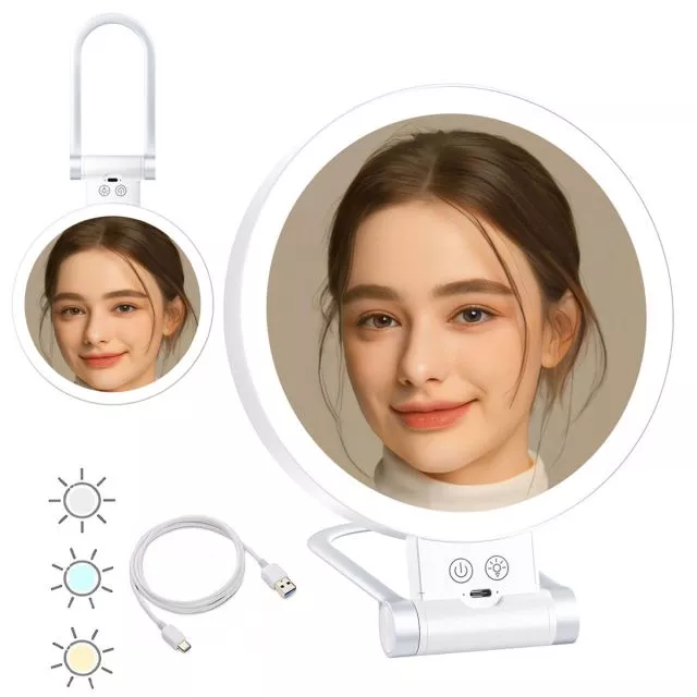 Rechargable Lighted Makeup Mirror 30X