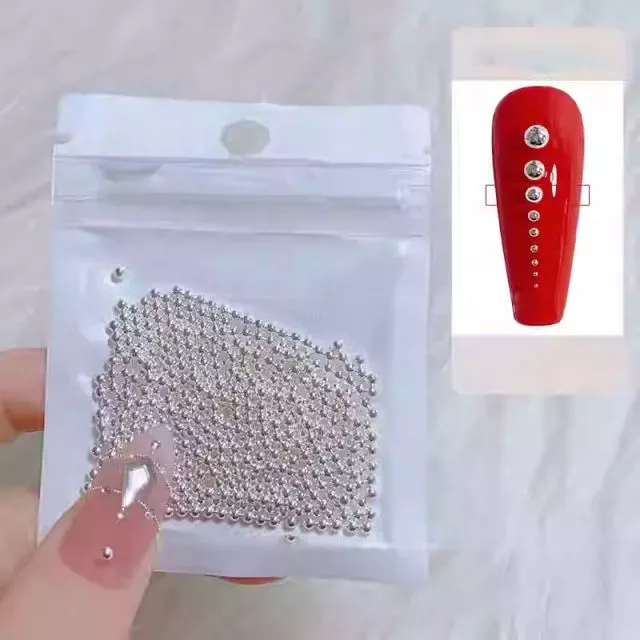 Nail Art Pearls 14# Silver 2mm / 500pcs