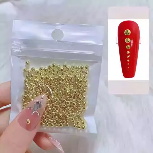 Nail Art Pearls 17# Gold 3mm / 300pcs