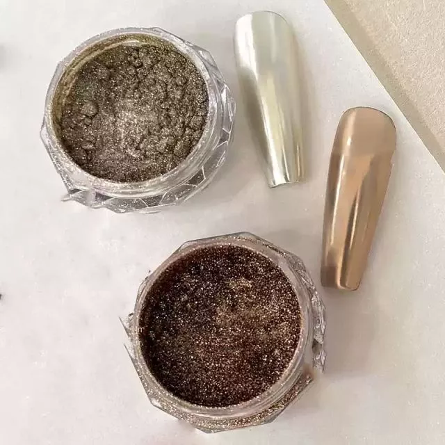 Mirror Powder Light Champagne & Milk Tea Gold