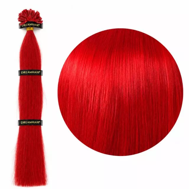 Keratin Extensions Premium 50cm 25pcs RED#