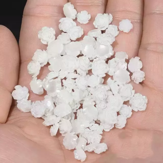 3D Flowers White Mix Pack 100pcs