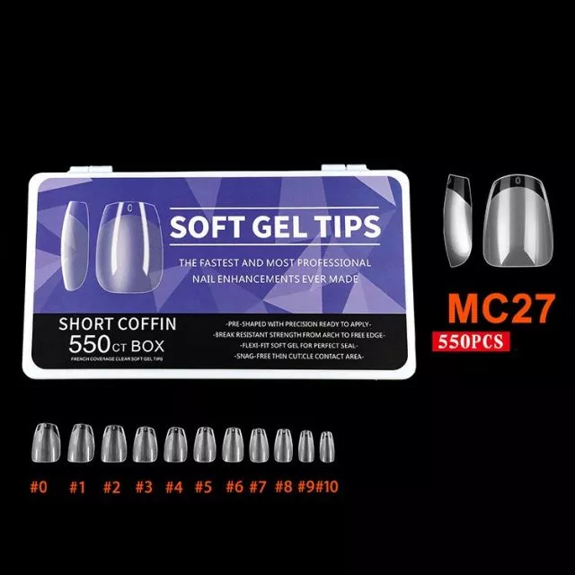 Soft Gel Tips 27# 550 pcs