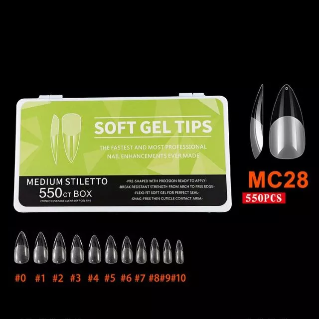 Soft Gel Tips 28# 550 pcs