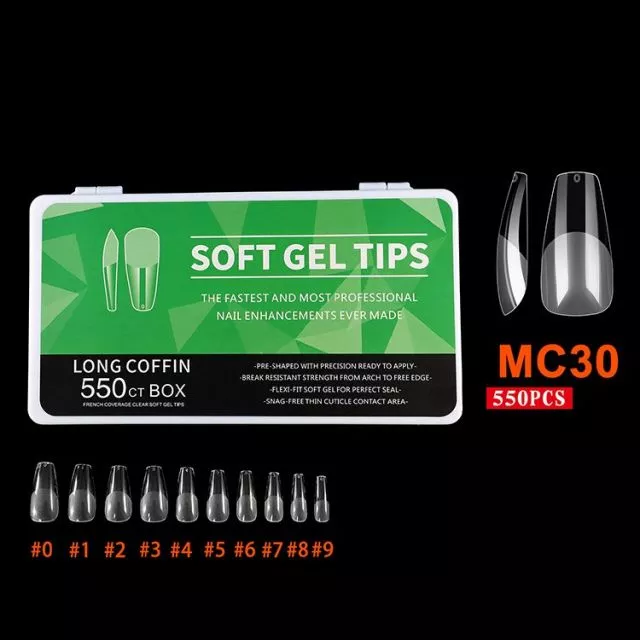 Soft Gel Tips 30# 550 pcs