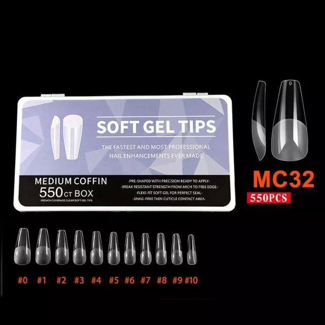 Soft Gel Tips 32# 550 pcs