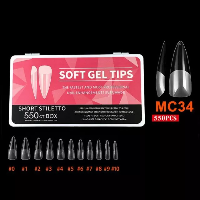 Soft Gel Tips 34# 550 pcs