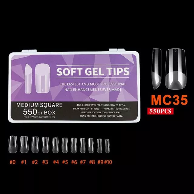 Soft Gel Tips 35# 550 pcs