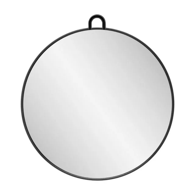 Hairdresser Mirror Round Black