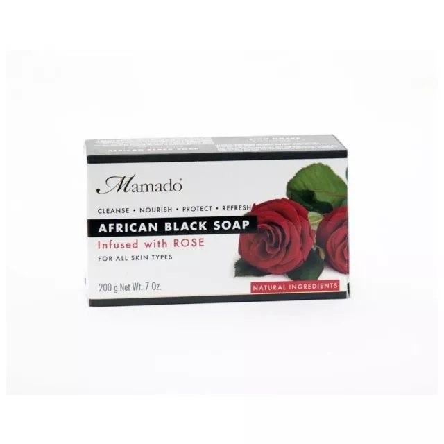 Mamado African Black Soap 200g Rose