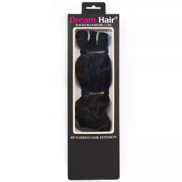 DreamHair Natural Indian Hair Weft Straight 35cm