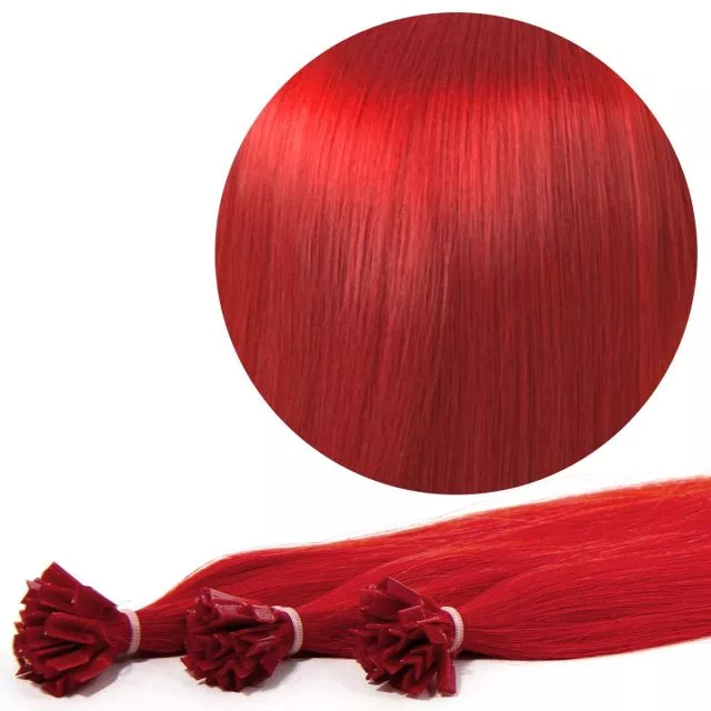 Nail Tip Hår European 25st 40cm RED#