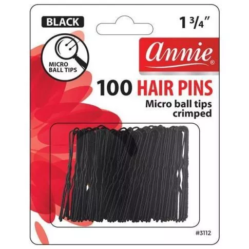 Invisible Hair Pins Black 100 pcs / 45mm