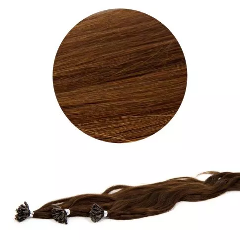 Nail Tip Hår European L-Wave 40cm 25st 4#