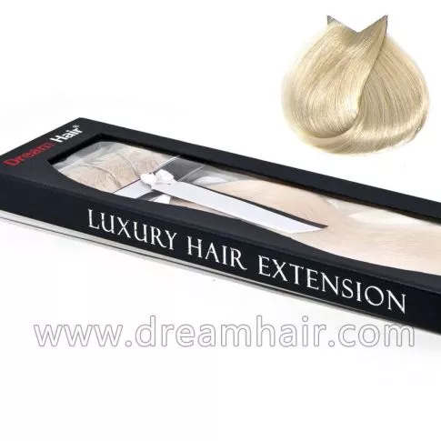 Luxury Body Wave Clip-On Hårförlängning 8-delar 40cm Platinablond 60#