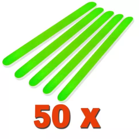 Professional File Straight Neon Green 180/240 50pcs pack